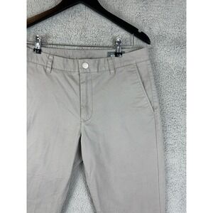 Bonobos Pants Mens 33x28 Gray Slim Stretch Chinos Casual Dress Flat Front Preppy
